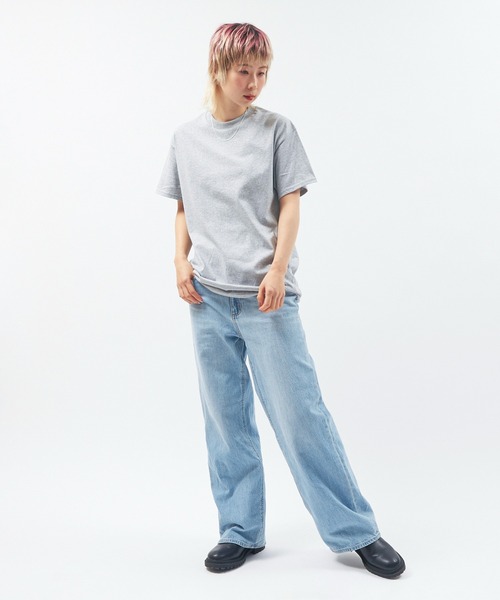 Alite cloth(アリーテクロス)の「GILDAN 無地 オーバーサイズTシャツ(Tシャツ/カットソー・レディース・ブラック/グレー/ネイビー/ホワイト・S/M/L/XL)」の11枚目の写真