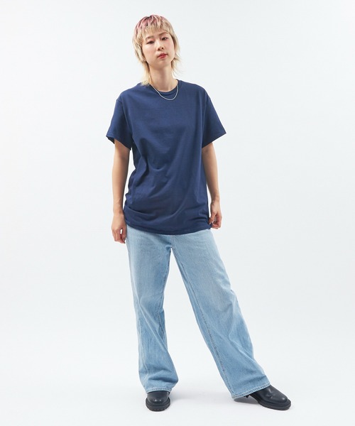 Alite cloth(アリーテクロス)の「GILDAN 無地 オーバーサイズTシャツ(Tシャツ/カットソー・レディース・ブラック/グレー/ネイビー/ホワイト・S/M/L/XL)」の14枚目の写真