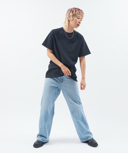 Alite cloth(アリーテクロス)の「GILDAN 無地 オーバーサイズTシャツ(Tシャツ/カットソー・レディース・ブラック/グレー/ネイビー/ホワイト・S/M/L/XL)」の15枚目の写真