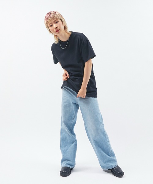 Alite cloth(アリーテクロス)の「GILDAN 無地 オーバーサイズTシャツ(Tシャツ/カットソー・レディース・ブラック/グレー/ネイビー/ホワイト・S/M/L/XL)」の17枚目の写真