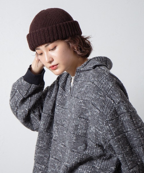 RACAL(ラカル)の「Wholegarment Knit Watch / ホールガーメントニットワッチ(ニットキャップ/ビーニー・レディース・グレー/ブラック/ベージュ/ブラウン/ネイビー/グリーン/アイボリー/オレンジ・FREE)」の2枚目の写真