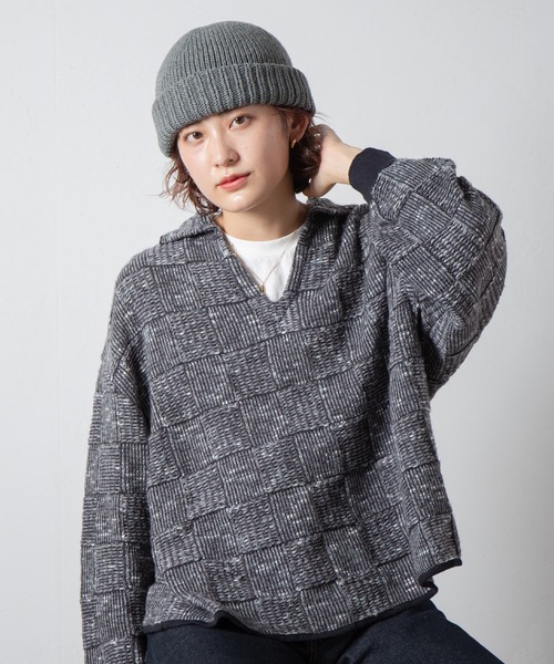RACAL(ラカル)の「Wholegarment Knit Watch / ホールガーメントニットワッチ(ニットキャップ/ビーニー・レディース・グレー/ブラック/ベージュ/ブラウン/ネイビー/グリーン/アイボリー/オレンジ・FREE)」の20枚目の写真