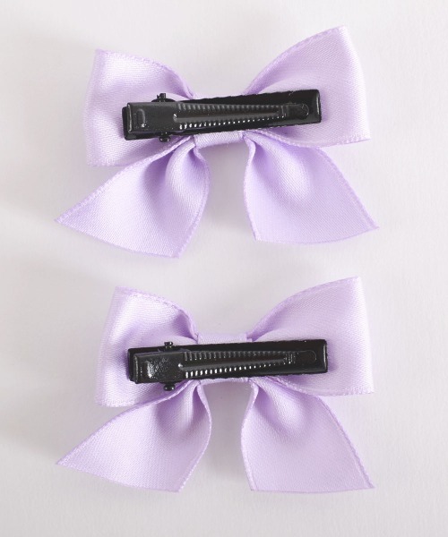 Mayree(メイリー)の「【float】ガーリー カラフル リボン ヘアクリップ【2個セット/8色展開】(バレッタ/ヘアクリップ・キッズ・ブラック/ブルー/パープル/イエロー/ピンク/レッド/グリーン/ネイビー・FREE)」の19枚目の写真