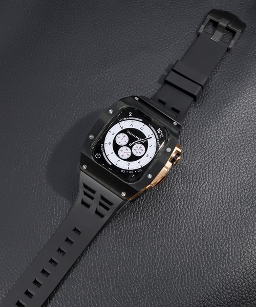 Urban Coral(アーバンコーラル)の「Apple Watch Band / アップルウォッチ ケース バンド ステンレスカスタムセット / Urban Coral(デジタル腕時計・メンズ・ブラック系その他/シルバー/ブラック/シャンパン・44mm/45mm)」の2枚目の写真