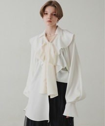 LA BELLE ETUDE | longボウタイラッフルフリルシャツブラウス(シャツ/ブラウス)