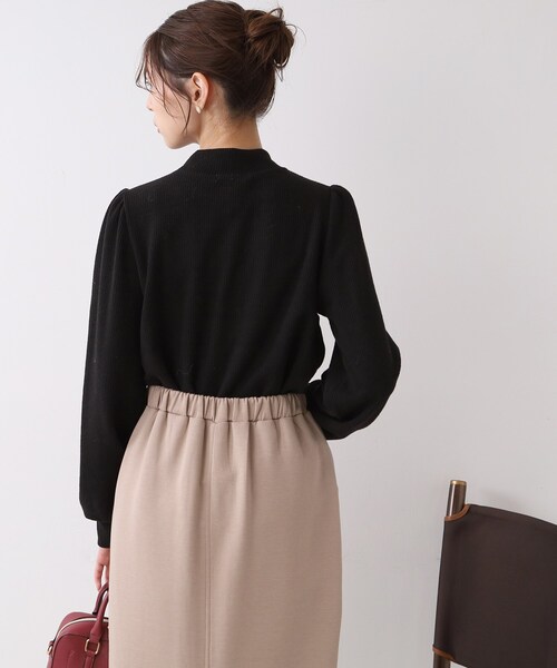 DRESKIP（ドレスキップ）の「◆パ－ル調付きサカリバ起毛プルオーバー（Tシャツ/カットソー・レディース・ブラック/ピンク系/ベージュ・02/03/04）」の12枚目の写真