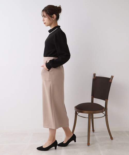 DRESKIP（ドレスキップ）の「◆パ－ル調付きサカリバ起毛プルオーバー（Tシャツ/カットソー・レディース・ブラック/ピンク系/ベージュ・02/03/04）」の14枚目の写真