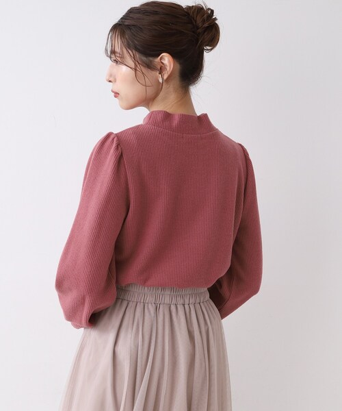 DRESKIP（ドレスキップ）の「◆パ－ル調付きサカリバ起毛プルオーバー（Tシャツ/カットソー・レディース・ブラック/ピンク系/ベージュ・02/03/04）」の19枚目の写真