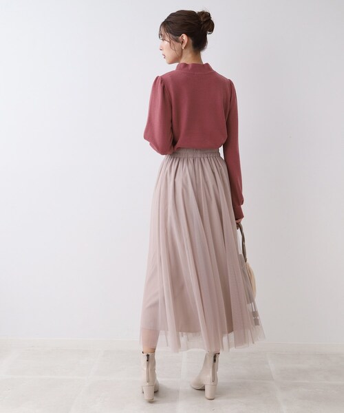 DRESKIP（ドレスキップ）の「◆パ－ル調付きサカリバ起毛プルオーバー（Tシャツ/カットソー・レディース・ブラック/ピンク系/ベージュ・02/03/04）」の22枚目の写真