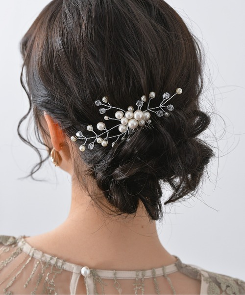 Kana(カナ)の「リーフモチーフ パール ヘアコーム 結婚式 お呼ばれ オケージョン(その他ヘアアクセサリー・レディース・シルバー/ゴールド・フリー)」の2枚目の写真