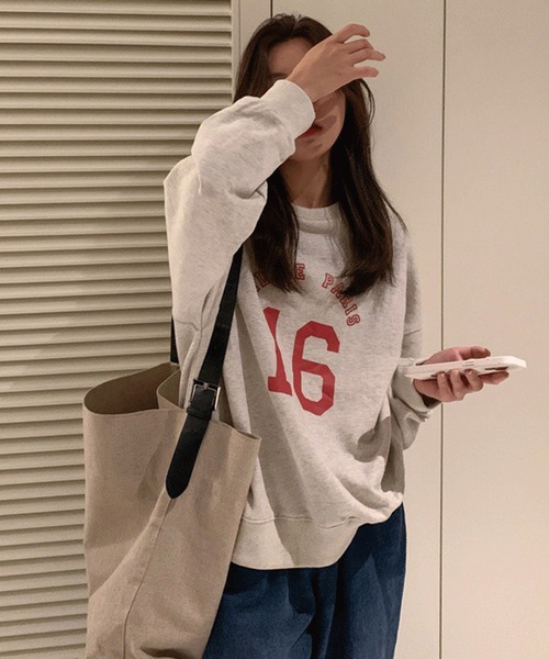Chaco closet（チャコ クローゼット）の「ナンバリングスウェットプルオーバー（スウェット・レディース・ネイビー/ホワイト/アイボリー/グレー・FREE）」の13枚目の写真