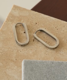 IAMUSE | 金属アレルギー対応 オーバルフープピアス S0873【IAMUSE】(ピアス(両耳用))