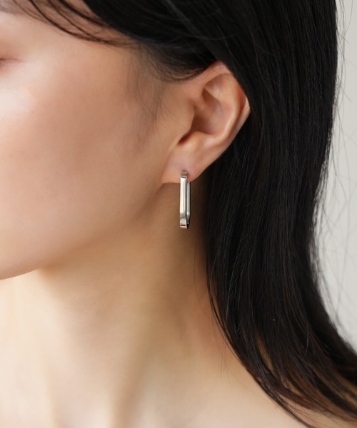 IAMUSE（アイアミューズ）の「金属アレルギー対応　オーバルフープピアス S0873【IAMUSE】（ピアス（両耳用）・レディース・ゴールド/シルバー・FREE）」の21枚目の写真