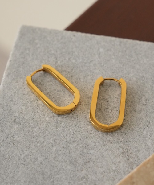 IAMUSE（アイアミューズ）の「金属アレルギー対応　オーバルフープピアス S0873【IAMUSE】（ピアス（両耳用）・レディース・ゴールド/シルバー・FREE）」の22枚目の写真