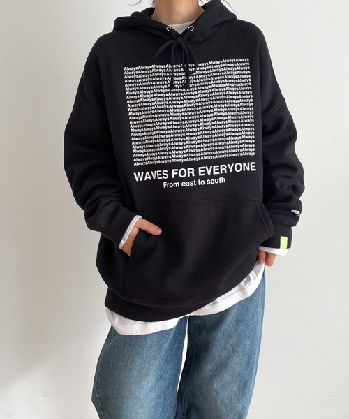 CANAL JEAN(キャナルジーン)の「1975 TOKYO(1975 トーキョー) "EVERYONE"裏起毛フーディー(パーカー・レディース・ブラック/グレー/ホワイト・LARGE/X-LARGE)」の14枚目の写真