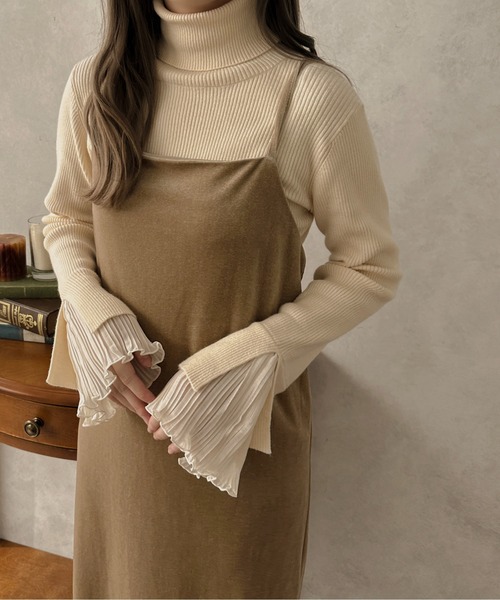 apres jour clair(アプレジュールクレア)の「【apres jour clair】ベロアキャミワンピース【ZOZOTOWN限定アイテム】(ワンピース・レディース・ダークブラウン/ブラック/ベージュ・フリー/X-LARGE)」の21枚目の写真