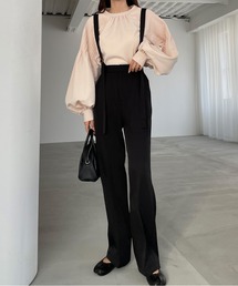 Louere | 【取り外し可】サスペンダーストレートパンツ(その他パンツ)