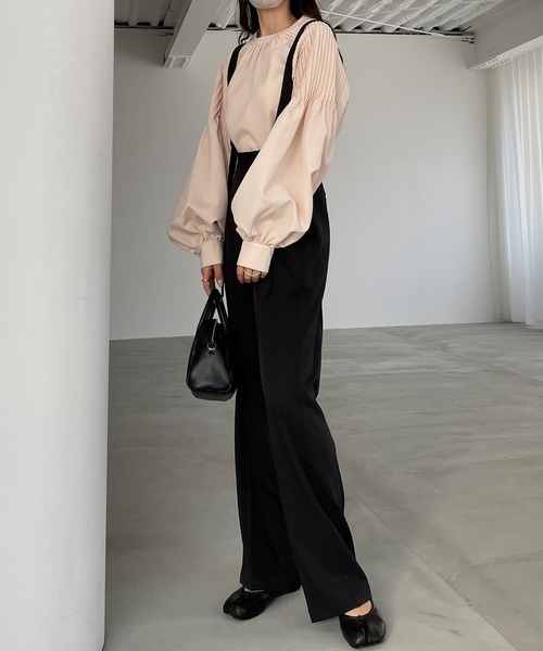 Louere（ルエレ）の「【取り外し可】サスペンダーストレートパンツ（その他パンツ・レディース・ブラック/アイボリー/ベージュ・SMALL/MEDIUM/LARGE）」の8枚目の写真