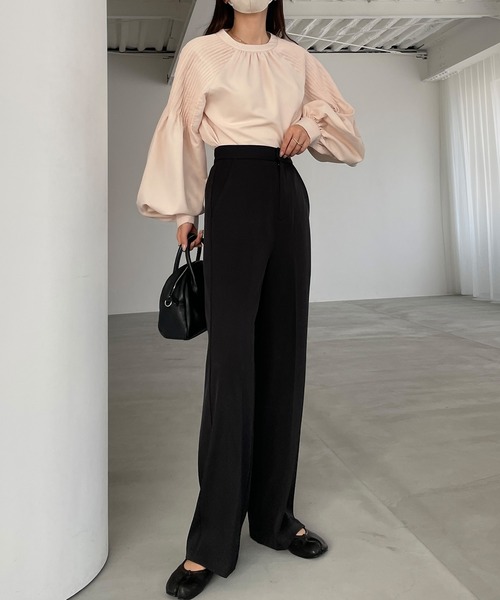 Louere（ルエレ）の「【取り外し可】サスペンダーストレートパンツ（その他パンツ・レディース・ブラック/アイボリー/ベージュ・SMALL/MEDIUM/LARGE）」の6枚目の写真