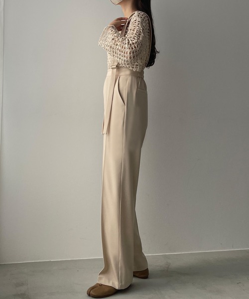 Louere（ルエレ）の「【取り外し可】サスペンダーストレートパンツ（その他パンツ・レディース・ブラック/アイボリー/ベージュ・SMALL/MEDIUM/LARGE）」の14枚目の写真