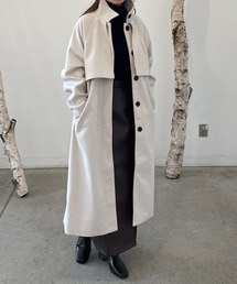 LE MORE | フェイクウールケープロングコート(その他アウター)