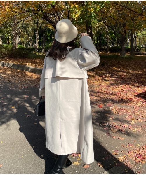 LE MORE（リモア）の「フェイクウールケープロングコート（その他アウター・レディース・ブラック/ブラウン/アイボリー/モカ・FREE）」の22枚目の写真