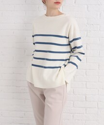SHOO・LA・RUE | レイヤードスタイルにもおすすめ【洗える】スウェットライク ニット(ニット/セーター)