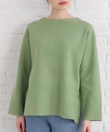 SHOO・LA・RUE | レイヤードスタイルにもおすすめ【洗える】スウェットライク ニット(ニット/セーター)