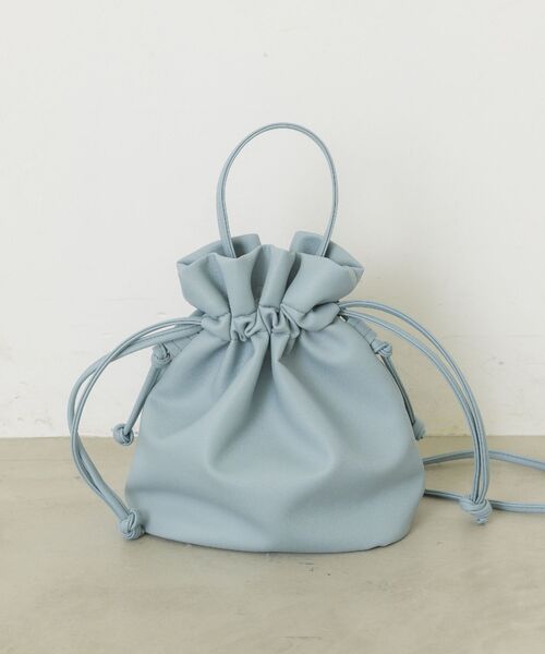 RETRO GIRL（レトロガール）の「巾着2wayショルダー（ショルダーバッグ・レディース・ブラック/ライトベージュ/ダークブルー/イエロー/ホワイト・ONE SIZE）」の19枚目の写真