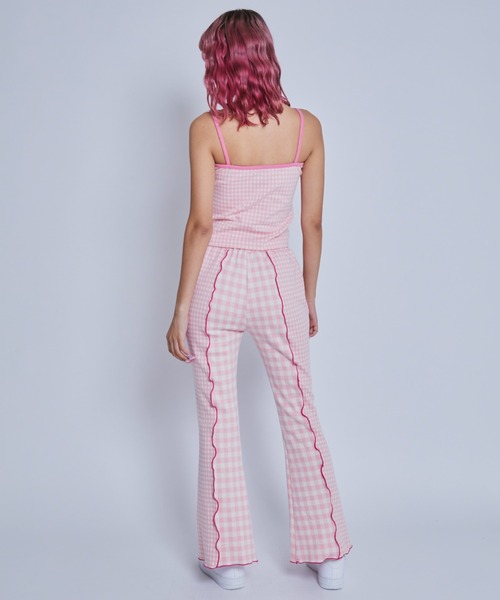 Candy Stripper(キャンディストリッパー)の「FLOWER BEAR GINGHAM キャミソール(キャミソール・レディース・ライトピンク/ブラック/パープル・2)」の15枚目の写真