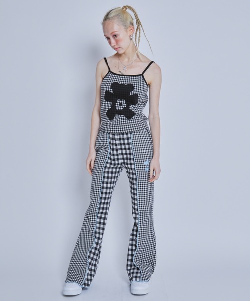 Candy Stripper(キャンディストリッパー)の「FLOWER BEAR GINGHAM キャミソール(キャミソール・レディース・ライトピンク/ブラック/パープル・2)」の20枚目の写真