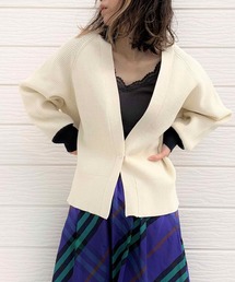 Q | 片畦ドルマンカーデ(カーディガン/ボレロ)