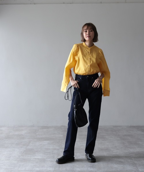 HERENCIA（ヘレンチア）の「2WAY袖スリット ギャザーショルダー デザインブラウス（シャツ/ブラウス・レディース・ブラック系その他/イエロー/ブラック/ホワイト/ブルー系その他・MEDIUM）」の20枚目の写真