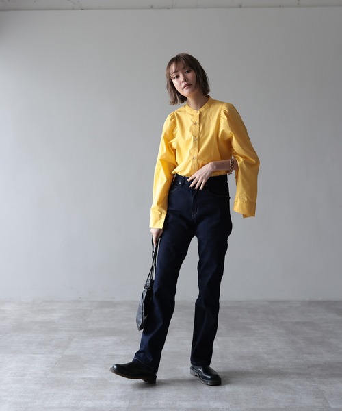 HERENCIA（ヘレンチア）の「2WAY袖スリット ギャザーショルダー デザインブラウス（シャツ/ブラウス・レディース・ブラック系その他/イエロー/ブラック/ホワイト/ブルー系その他・MEDIUM）」の17枚目の写真