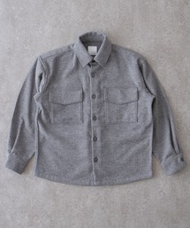 ウールカシミヤナイロン リラックスCPOシャツ<ヘザーグレー>