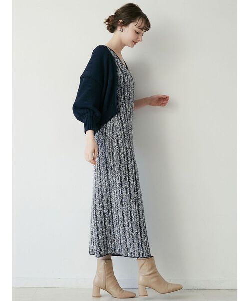 LAGUNAMOON(ラグナムーン)の「リリヤーンラフカーディガン(カーディガン/ボレロ・レディース・ホワイト/ネイビー/ベージュ・FREE)」の6枚目の写真