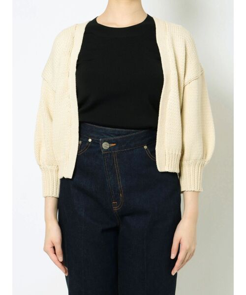 LAGUNAMOON(ラグナムーン)の「リリヤーンラフカーディガン(カーディガン/ボレロ・レディース・ホワイト/ネイビー/ベージュ・FREE)」の8枚目の写真