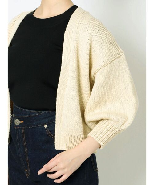 LAGUNAMOON(ラグナムーン)の「リリヤーンラフカーディガン(カーディガン/ボレロ・レディース・ホワイト/ネイビー/ベージュ・FREE)」の12枚目の写真