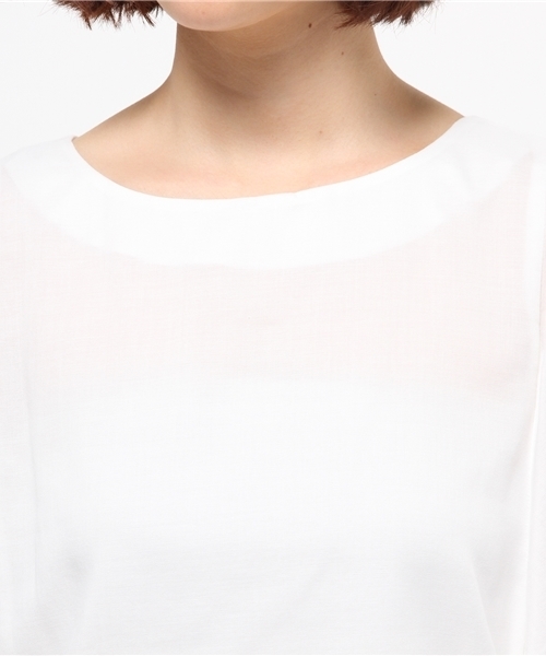 NATURAL BEAUTY BASIC（ナチュラルビューティーベーシック）の「【AneCan6月号掲載】【BAILA 6月号掲載】ショルダーフリルブラウス（シャツ/ブラウス・レディース・グレー/ホワイト系その他/ブルー/グレー系その他・MEDIUM/LARGE/SMALL）」の9枚目の写真