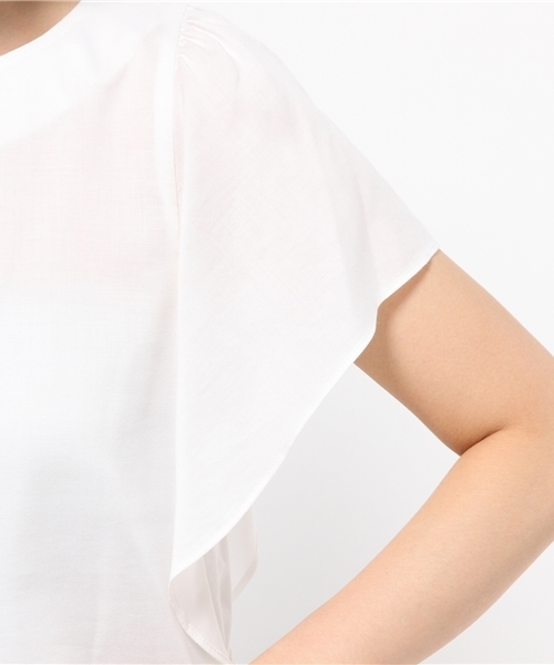 NATURAL BEAUTY BASIC（ナチュラルビューティーベーシック）の「【AneCan6月号掲載】【BAILA 6月号掲載】ショルダーフリルブラウス（シャツ/ブラウス・レディース・グレー/ホワイト系その他/ブルー/グレー系その他・MEDIUM/LARGE/SMALL）」の11枚目の写真