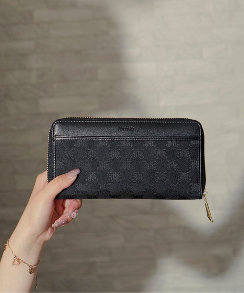 jouetie(ジュエティ)の「【jouetie / ジュエティ】 JJモノグラムジャガード ラウンドロングウォレット(財布・レディース・ベージュ/キャメル/ブラック/アイボリー・FREE)」の2枚目の写真