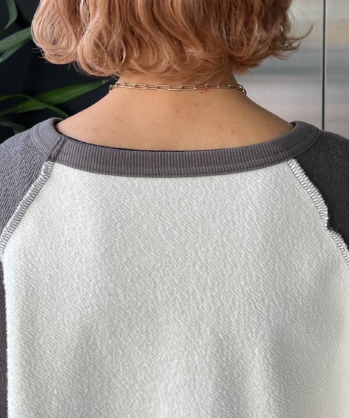 CIAOPANIC(チャオパニック)の「配色ラグランオーバースウェット(スウェット・レディース・チャコールグレー/イエロー/グリーン・FREE)」の21枚目の写真