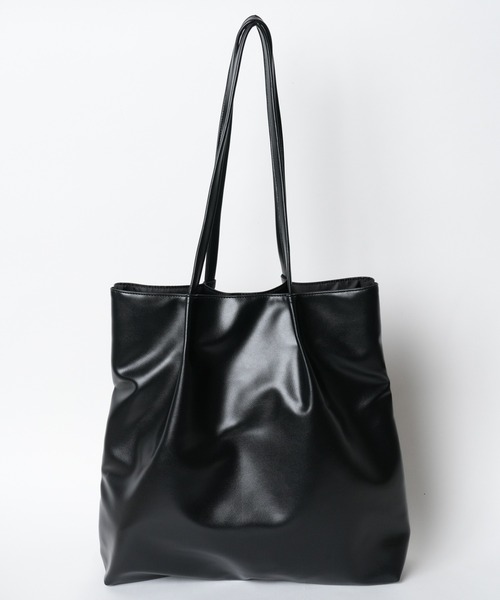 WEGO(ウィゴー)の「WEGO/タックデザイントートバッグ(トートバッグ・メンズ・ホワイト/ブラック/シルバー・FREE)」の14枚目の写真