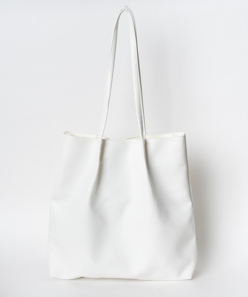 WEGO(ウィゴー)の「WEGO/タックデザイントートバッグ(トートバッグ・メンズ・ホワイト/ブラック/シルバー・FREE)」の11枚目の写真
