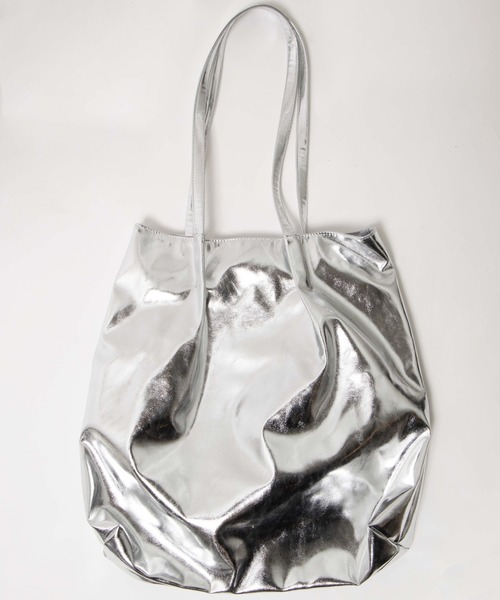 WEGO(ウィゴー)の「WEGO/タックデザイントートバッグ(トートバッグ・メンズ・ホワイト/ブラック/シルバー・FREE)」の19枚目の写真