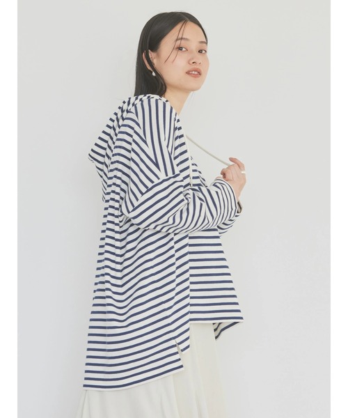 AMERICAN HOLIC（アメリカンホリック）の「フード付きボーダーチュニック（チュニック・レディース・ホワイト系その他4/ブルー系その他2・M/L）」の20枚目の写真