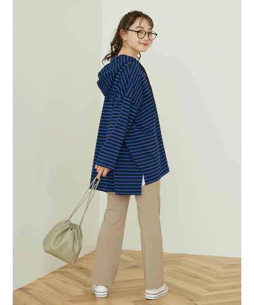 AMERICAN HOLIC（アメリカンホリック）の「フード付きボーダーチュニック（チュニック・レディース・ホワイト系その他4/ブルー系その他2・M/L）」の21枚目の写真