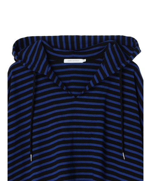 AMERICAN HOLIC（アメリカンホリック）の「フード付きボーダーチュニック（チュニック・レディース・ホワイト系その他4/ブルー系その他2・M/L）」の12枚目の写真