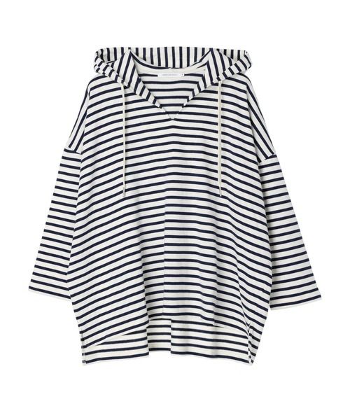 AMERICAN HOLIC（アメリカンホリック）の「フード付きボーダーチュニック（チュニック・レディース・ホワイト系その他4/ブルー系その他2・M/L）」の10枚目の写真