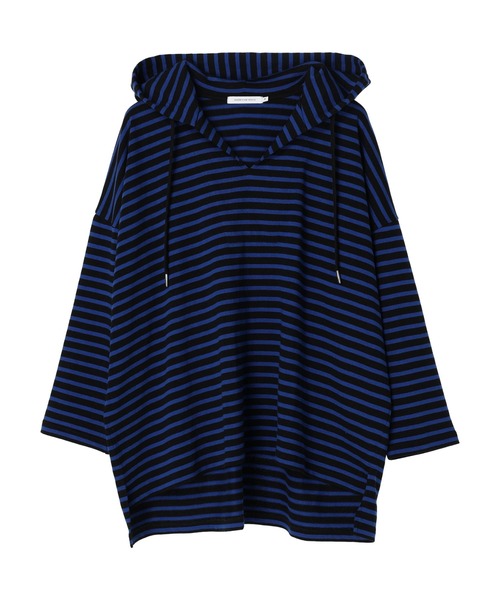 AMERICAN HOLIC（アメリカンホリック）の「フード付きボーダーチュニック（チュニック・レディース・ホワイト系その他4/ブルー系その他2・M/L）」の13枚目の写真